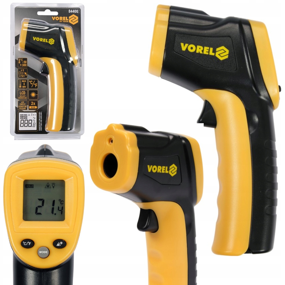 Termometr bezkontaktowy pirometr -50C +380C 84400