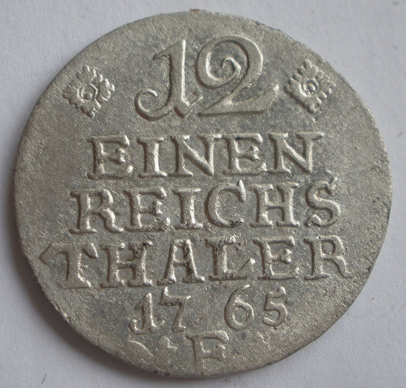 12 einen reichs thaler 1765 F-ladna