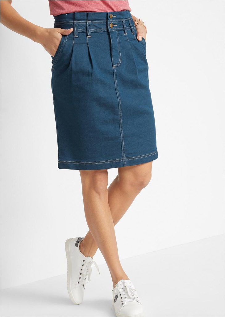 SPÓDNICA ZE STRETCHEM CIEMNONIEBIESKA 1I3F35 Bonprix 50