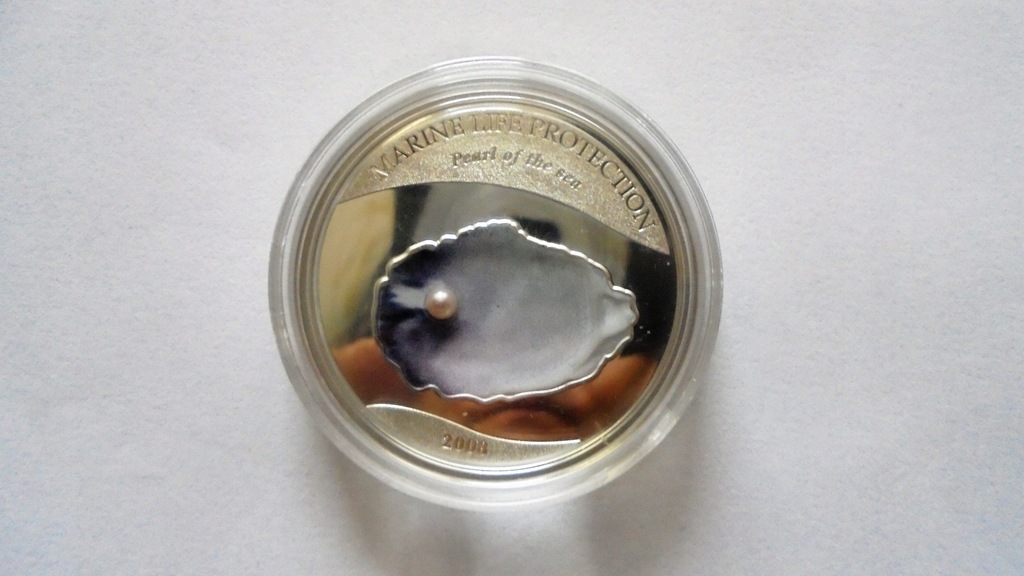 2008 Palau 5 $ srebro 925 szara perła CERTYFIKAT