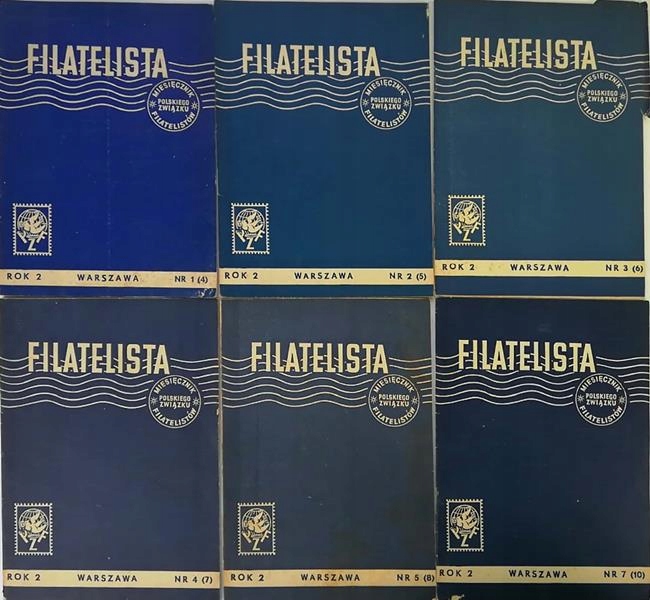 Miesięcznik Filatelista 6 numerów 1955