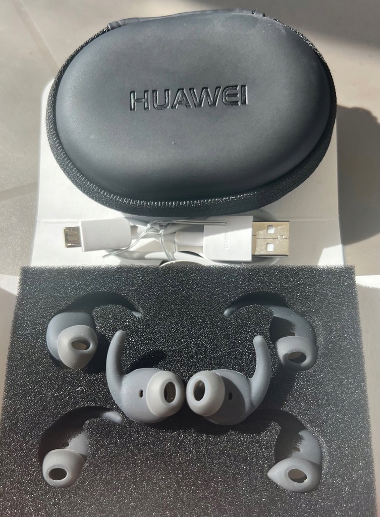 Huawei słuchawki AM61 Gumki Etui Kabel NOWE