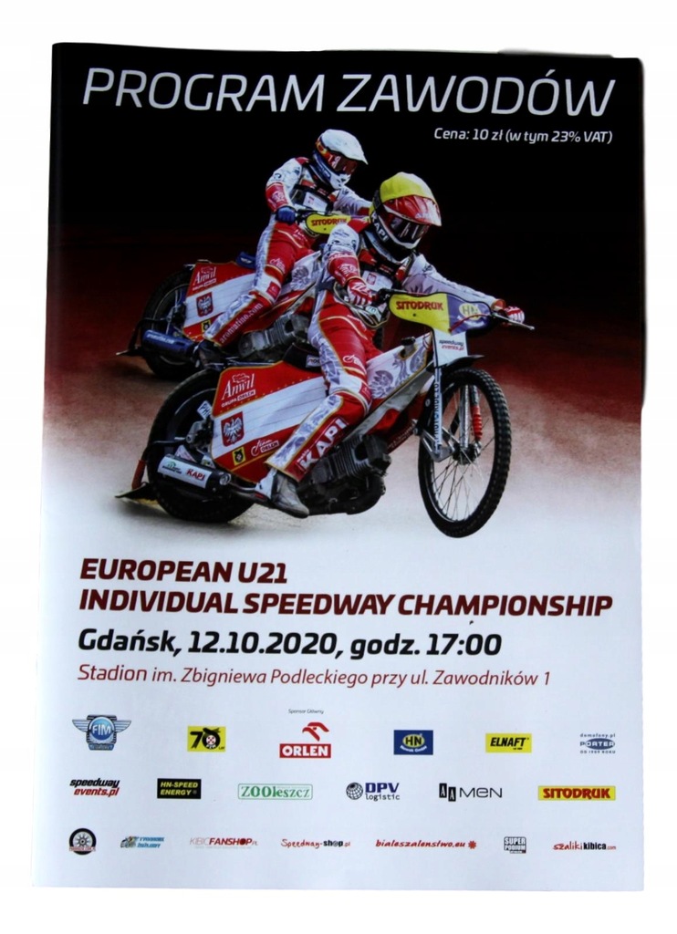 Program Żużlowy European U21 Individual 12.10.2020