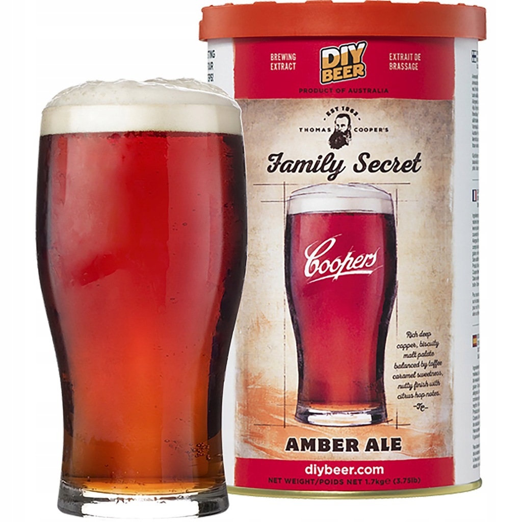 Piwo domowe brewkit FAMILY SECRET AMBER ALE drożdż
