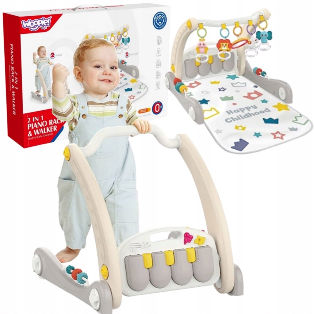 WOOPIE BABY MATA Z PAŁĄKIEM PCHACZ 2W1 PIANINKO