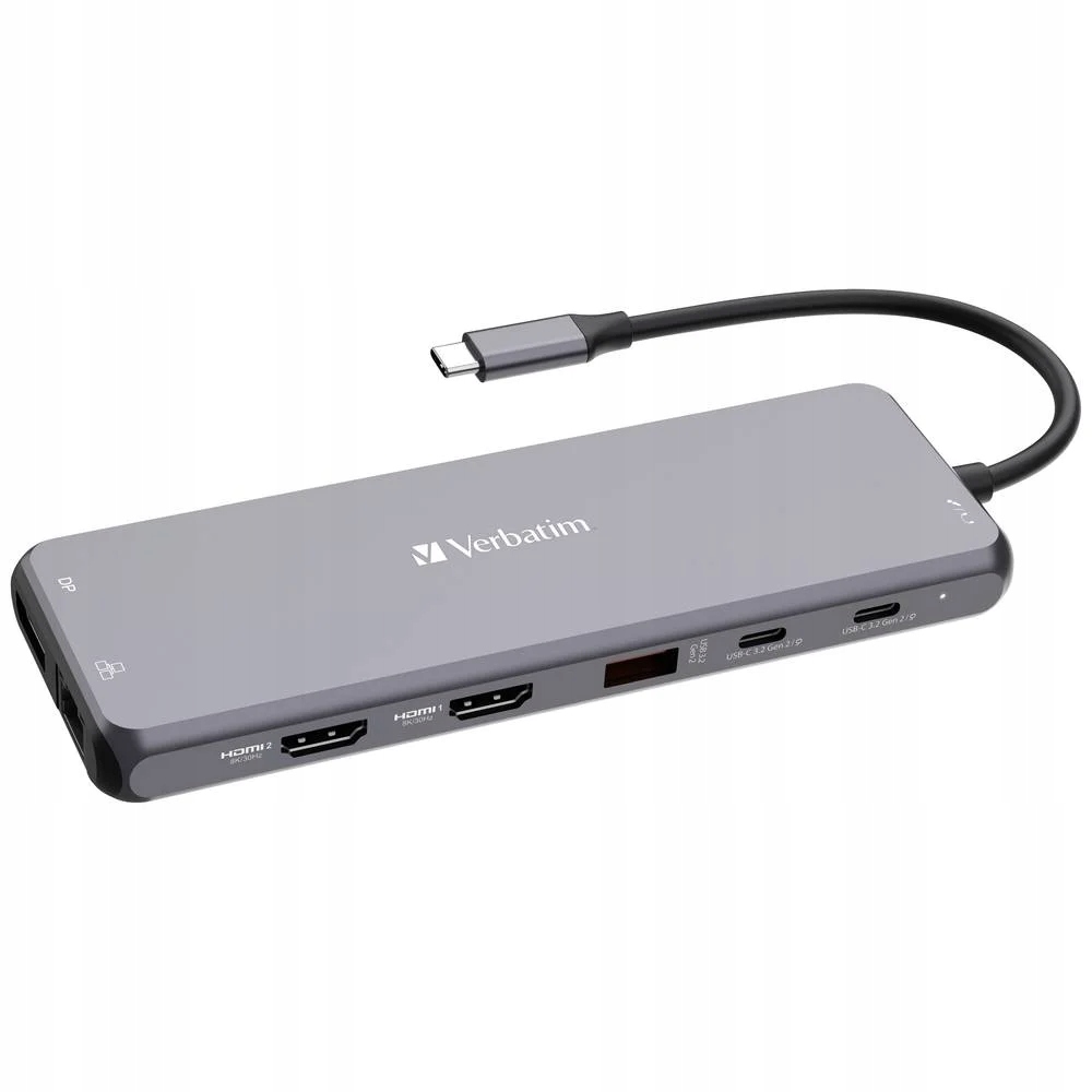 HUB USB-C Verbatim 13w1 DO LAPTOPA 2xHDMI DP Ethernet