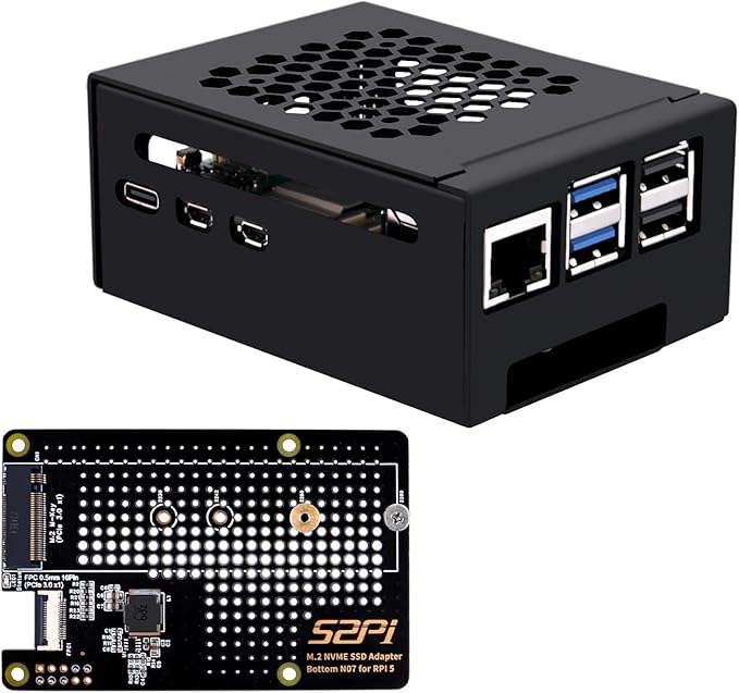 GeeekPi Metalowa obudowa z N07 M.2 NVMe SSD Pip PCIe do Raspberry Pi 5