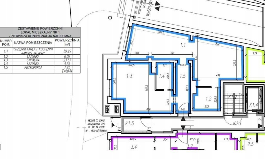 Komercyjne, Kraków, Łagiewniki, 81 m²