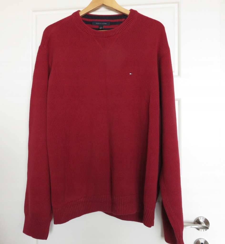 Tommy Hilfiger sweter męski bluza czerwony XL