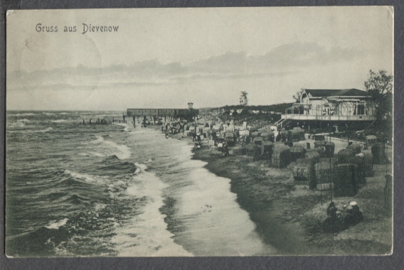 Dziwnów, brzeg morza, plaża.1908r.