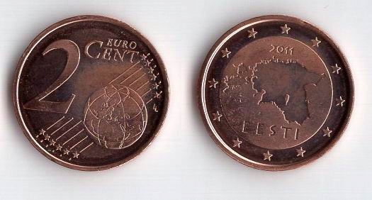 ESTONIA 2011 2 EURO CENT
