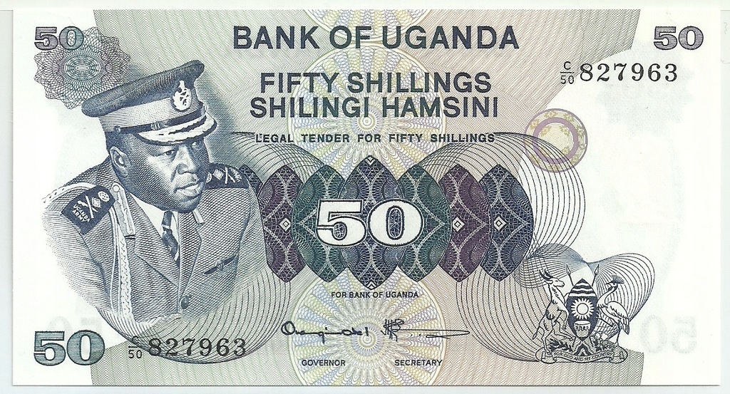 Uganda, 50 szylingów,