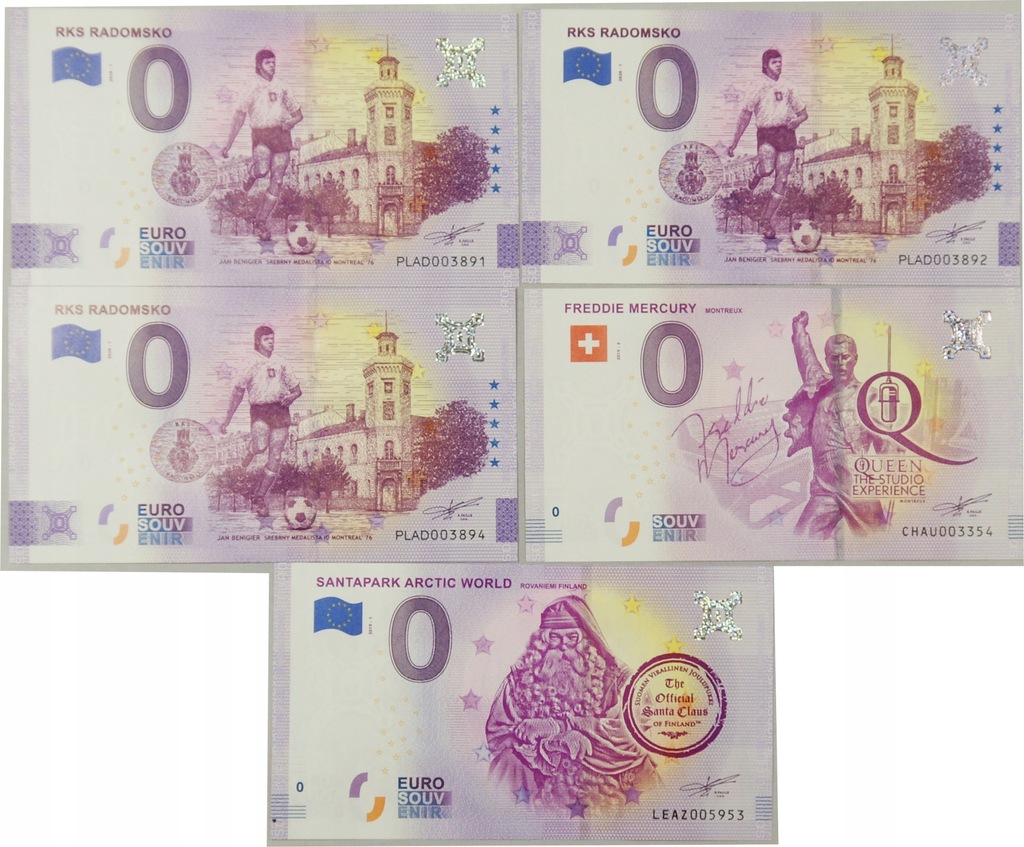 10. RKS RADOMSKO,FINLANDIA 0 EURO-LOT 5 SZT. 9.06