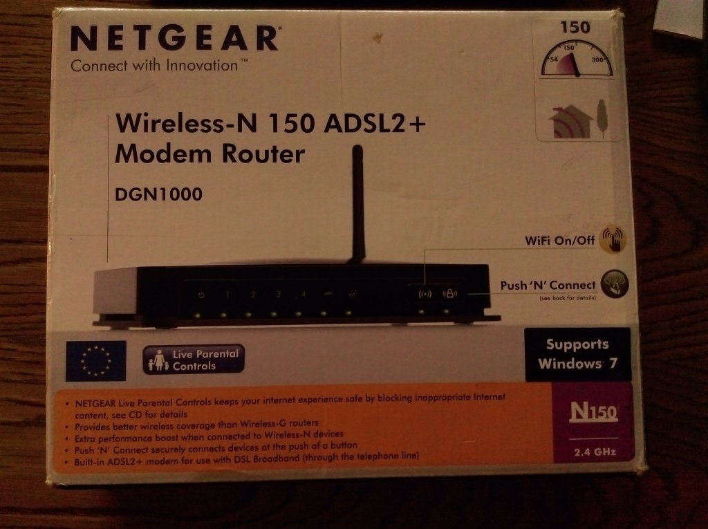 ROUTER NETGEAR ADSL2+ N150 DGN1000