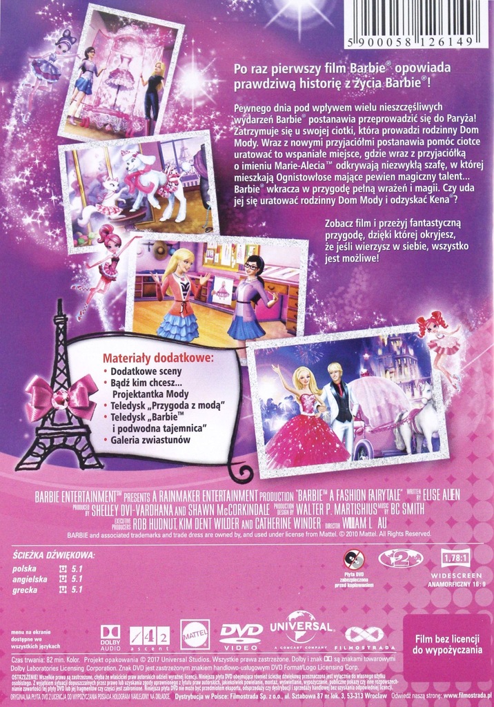 Barbie W Swiecie Mody Dvd 7351893414 Oficjalne Archiwum Allegro