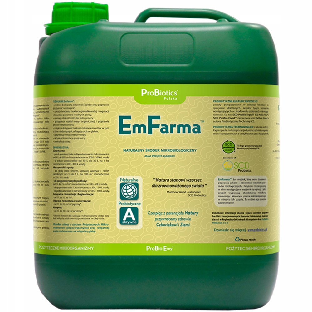 Probiotics EmFarma 5L Bakterie na glony sinice pH