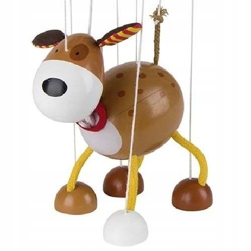 Drewniana marionetka wzór Pies, Goki