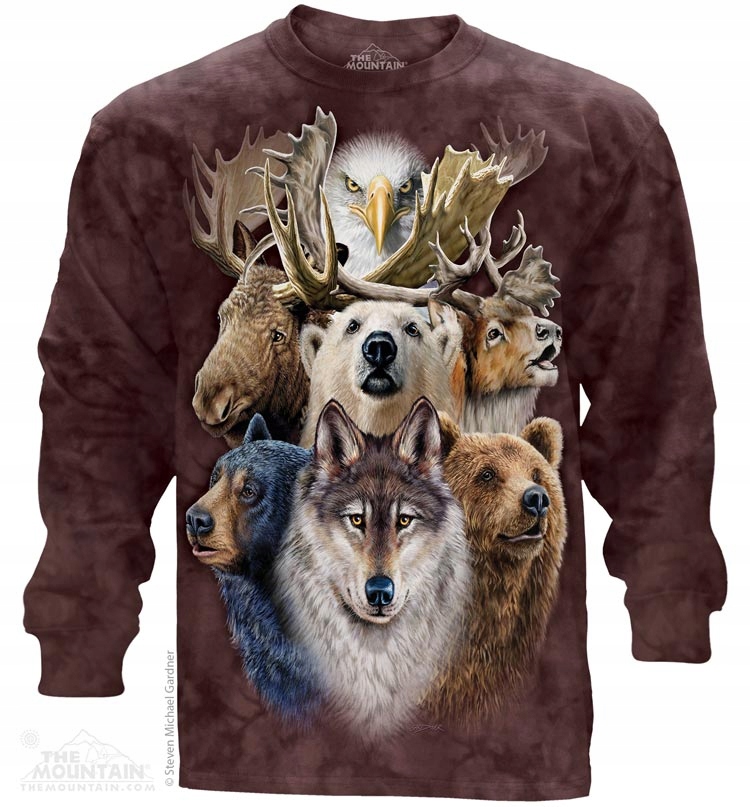 Northern Wildlife Collage - L/S The Mountain @ 2XL