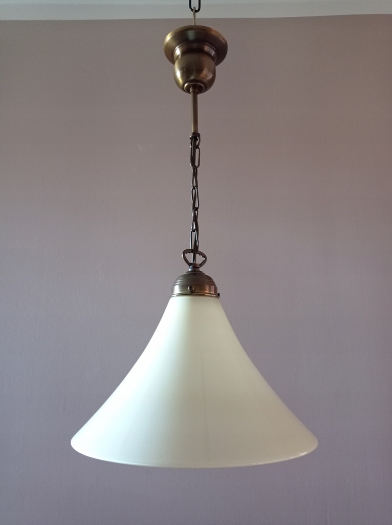Lampa wisząca waniliowa, klosz dzwonek #670