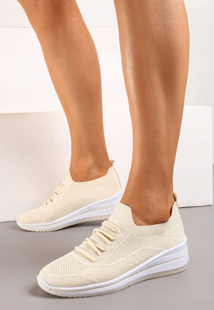 Renee Beżowe Buty Sportowe damskie
