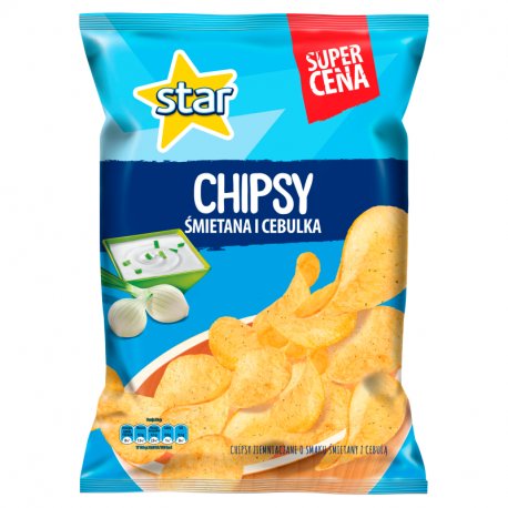 Star Chipsy śmietana i cebulka 130 g