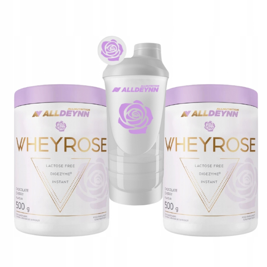 ALLDEYNN WHEYROSE MASŁO ORZECHOWE 500G X 2 +SHAKER