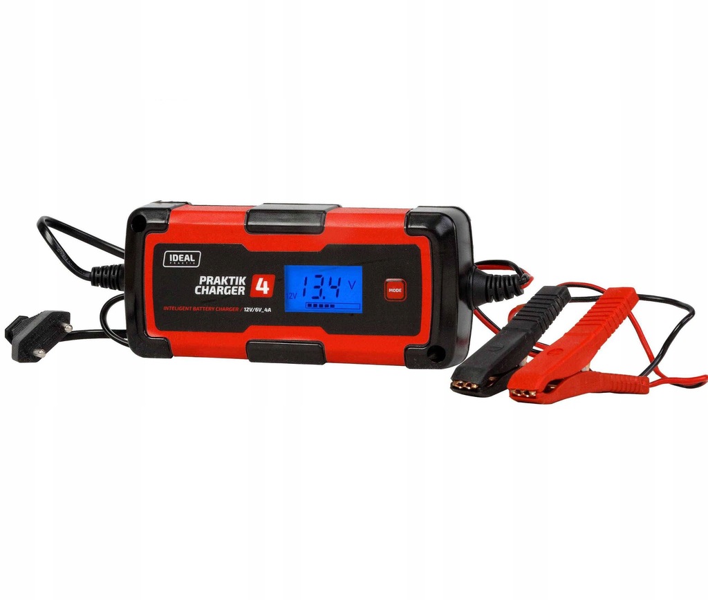 IDEAL PROSTOWNIK PRAKTIK CHARGER 4 LCD 6/12V 4A