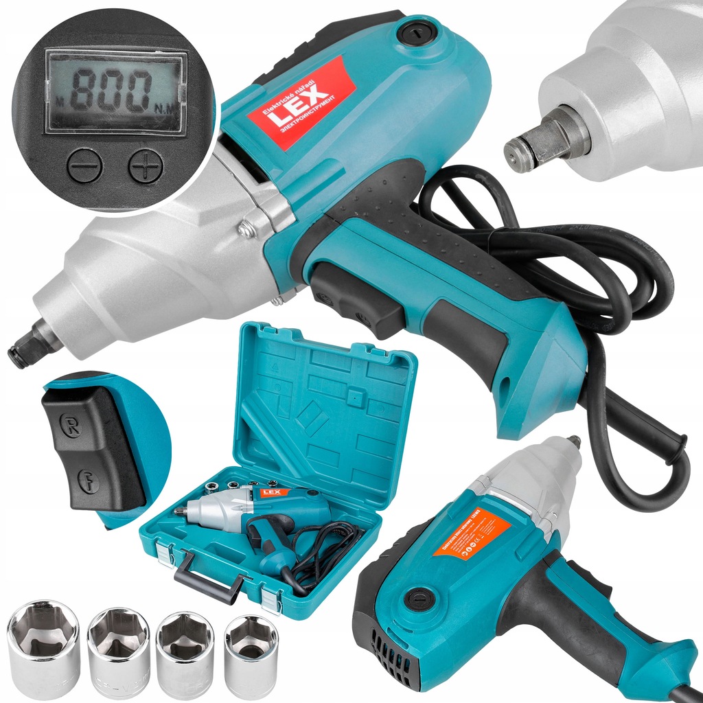 KLUCZ ELEKTRYCZNY UDAROWY LCD 2000W 800NM REG. LEX