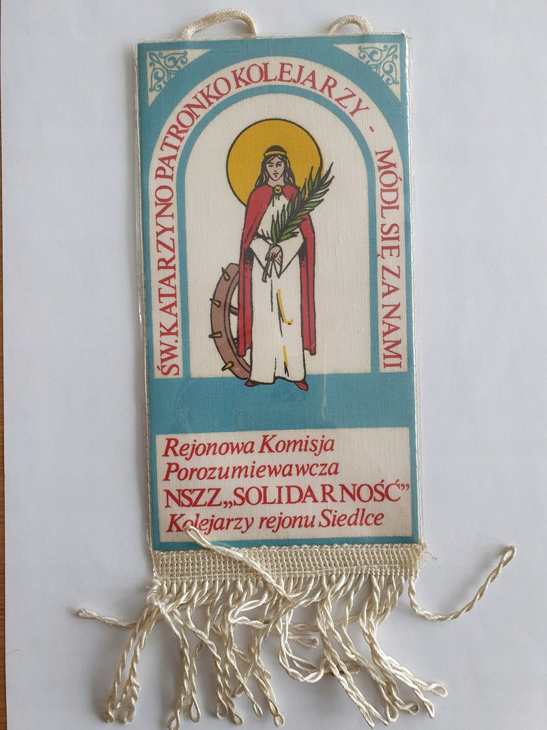 Proporczyk Solidarność Kolejarze PKP Siedlce 1981