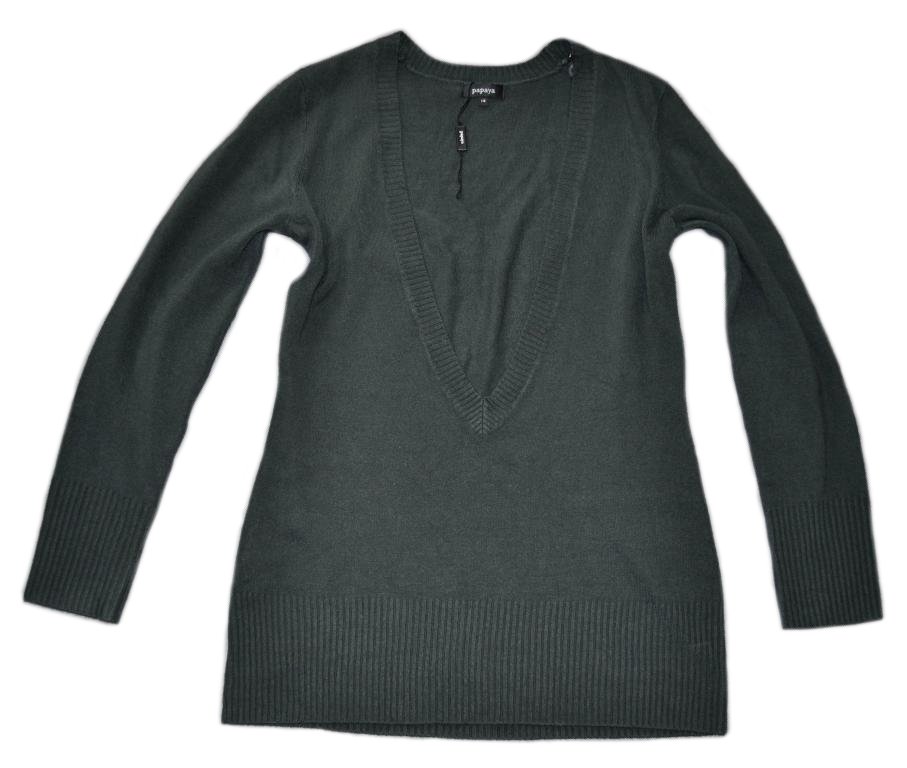 Sweterek tunika PAPAYA 14 42 zielony XL