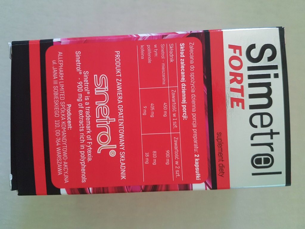 Slimetrol Forte 60 Kapsulek Suplement Diety 18mg 7569468419 Oficjalne Archiwum Allegro