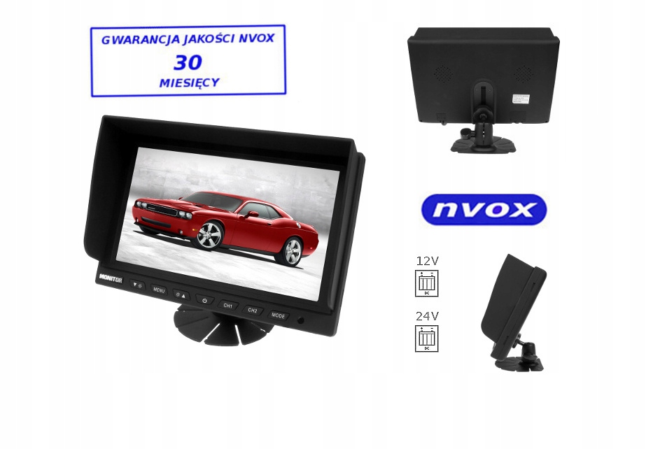 MONITOR Samochodowy Lub Wolnostojący Lcd 9Cali Cal - 12769464343 ...