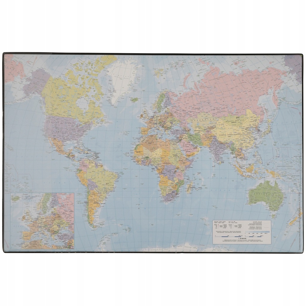 Mapa Świata podkładka ochronna na biurko 38.5x58.5