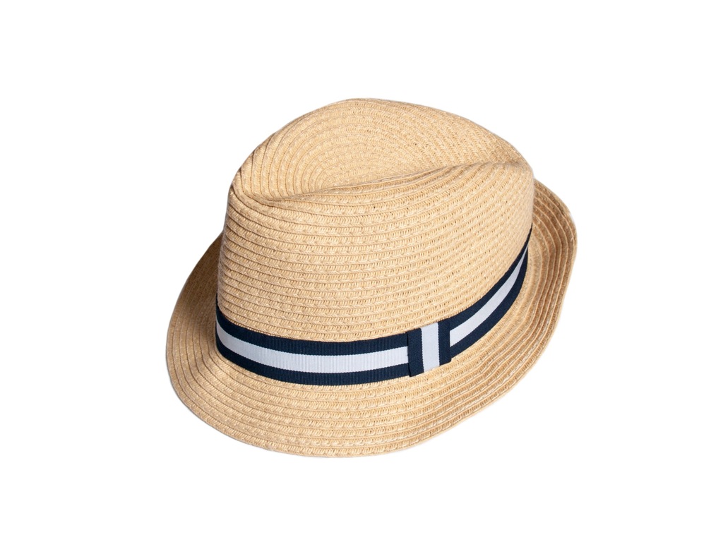 KAPELUSZ FEDORA TRILBY SLOMKOWY H&M ŻÓŁTY, 51