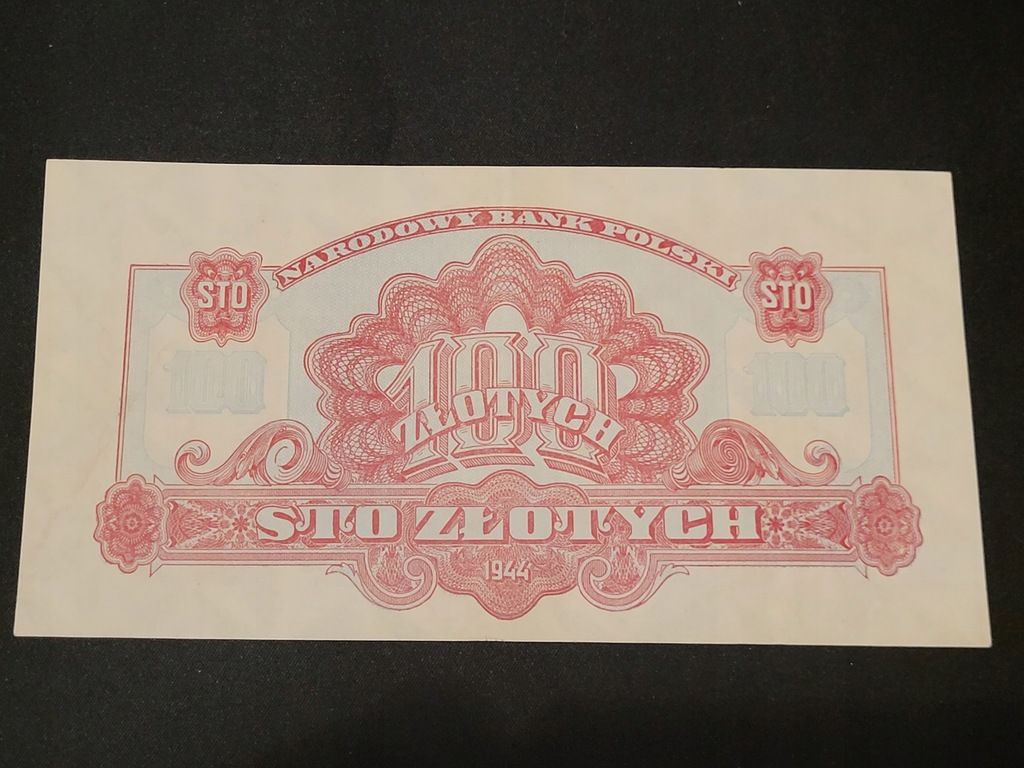 100 złotych 1944 Piękny STAN UNIA LUBELSKA OWE