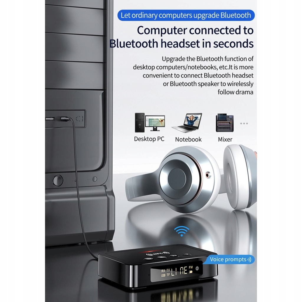 Купить Беспроводной Bluetooth 5.0 NFC-передатчик-приемник: отзывы, фото, характеристики в интерне-магазине Aredi.ru
