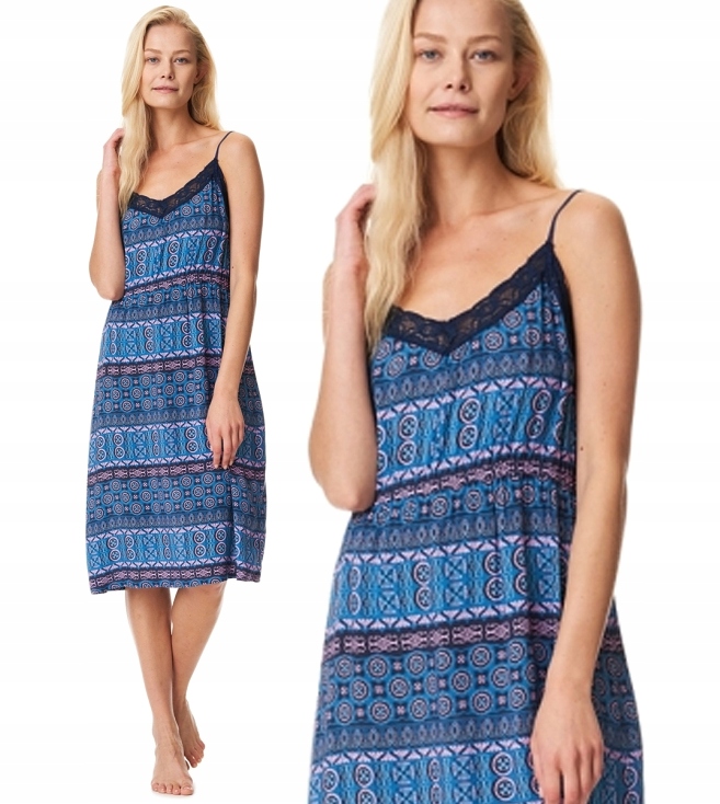 KOSZULA NOCNA KEY LND 966 BAWEŁNA LETNIA S