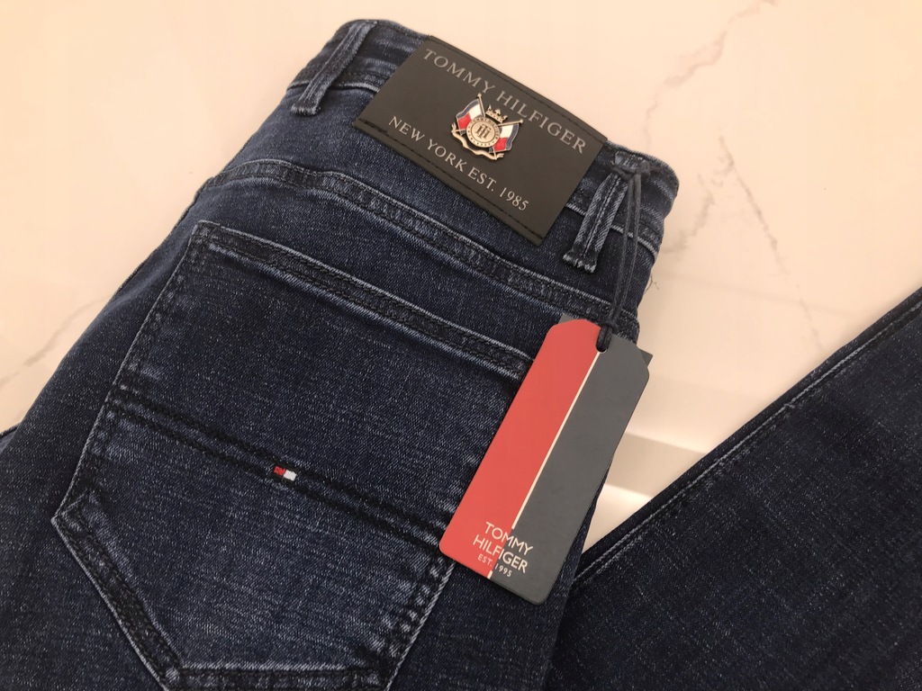 TOMMY HILFIGER SPODNIE JEANSOWE 36/34 PAS 96 CM