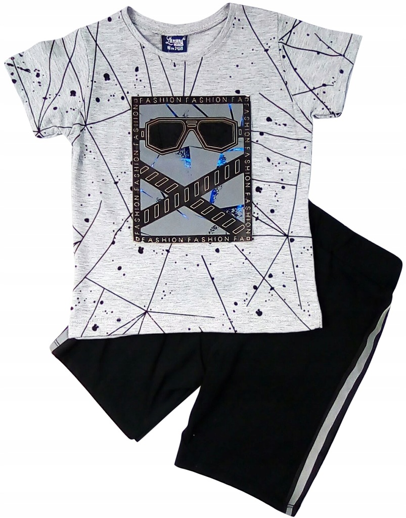 FASHION komplet T-shirt + szorty r.104 HIT!!!