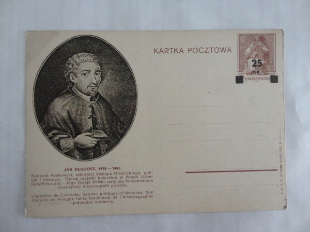 KARTA POCZTOWA CP 89 JAN DLUGOSZ 1944 ROK