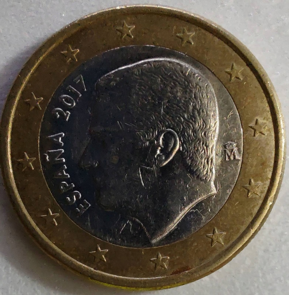 1243 - Hiszpania 1 euro, 2017