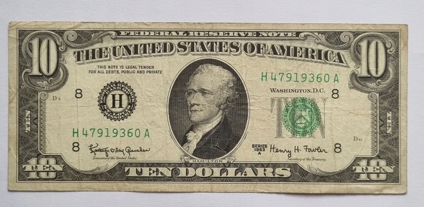 USA 10 dolarów 1963r