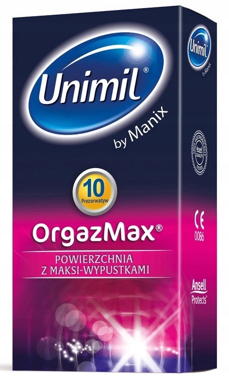 Unimil Prezerwatywy OrgazMax z wypustkami 10 sztuk