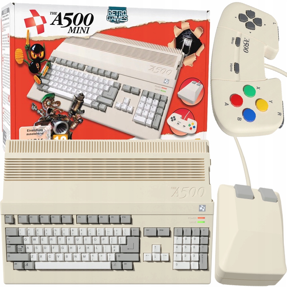 AMIGA 500 MINI RETRO KONSOLA DO GIER DLA KONESERA POLSKIE MENU JOYPAD HDMI