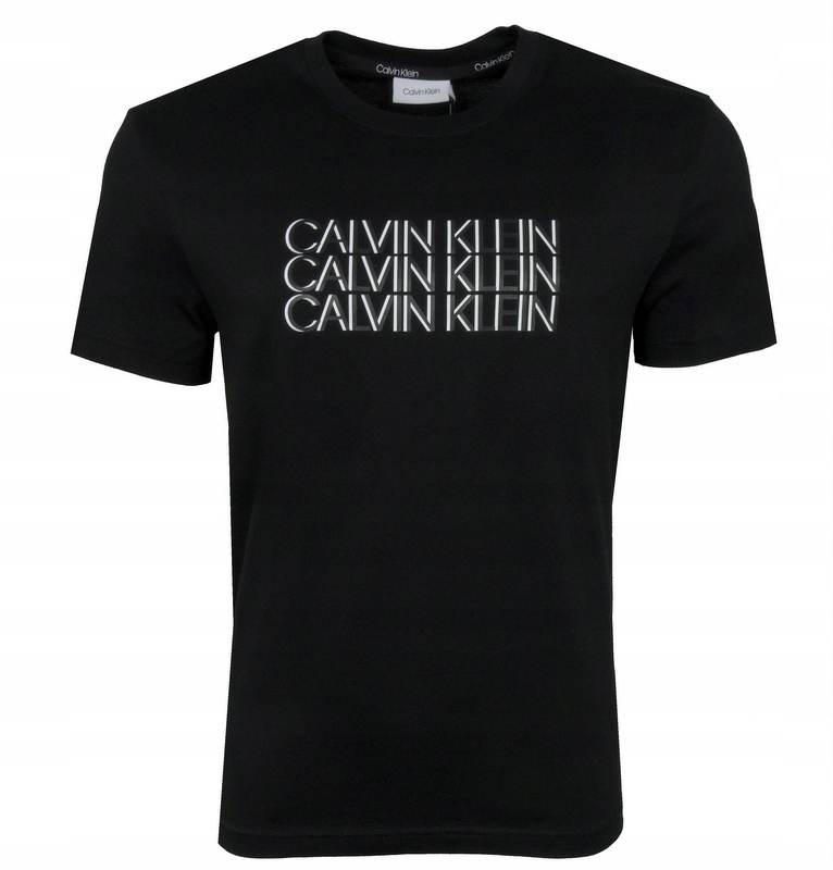 CALVIN KLEIN, t-shirt męski, czarny, L