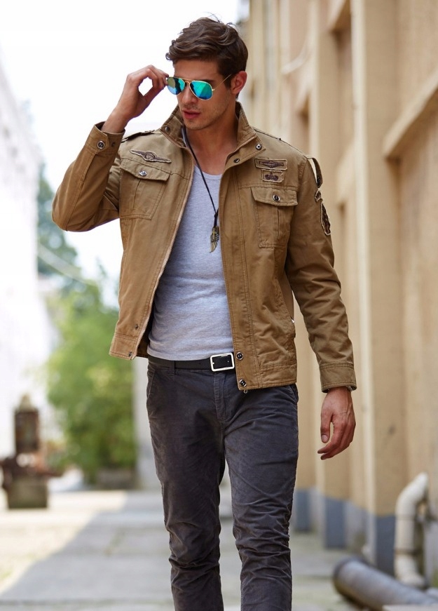 Стиль одежды кэжуал для мужчин фото Custom Khaki Casual Men Blazer Slim Fit Smart Business Work Wear Male Jacket Fas