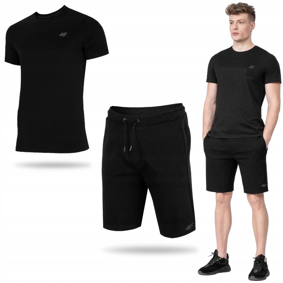 ZESTAW 4F KOSZULKA KRÓTKIE SPODENKI MĘSKIE T-SHIRT