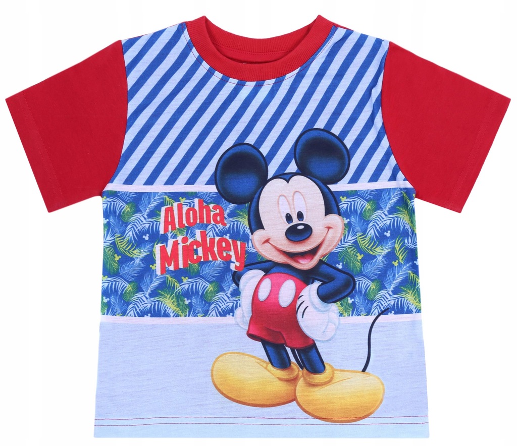 Czerwono-niebieska koszulka Mickey DISNEY 122 cm