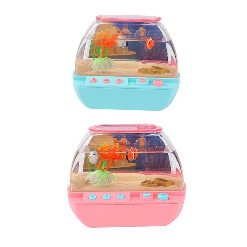 2x Aquarium Fish Tank Decoration with Light