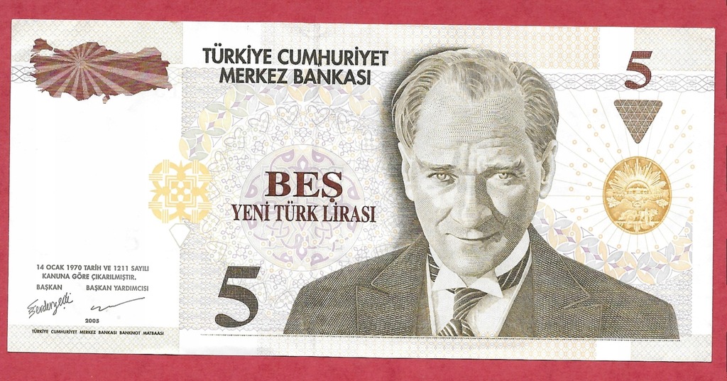 TURCJA - 5 LIRASI - 2005